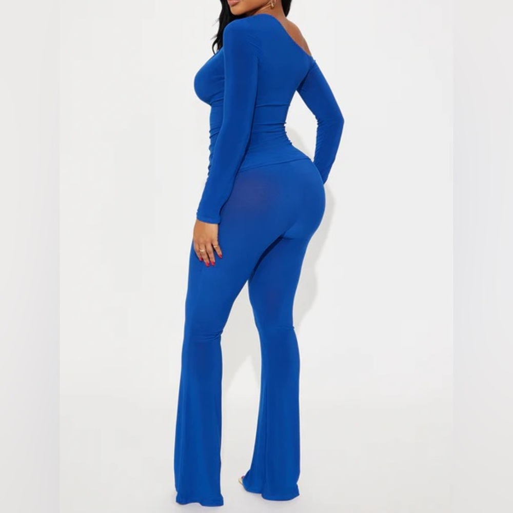 Blue off shoulder two piece set - Picture 4 of 6